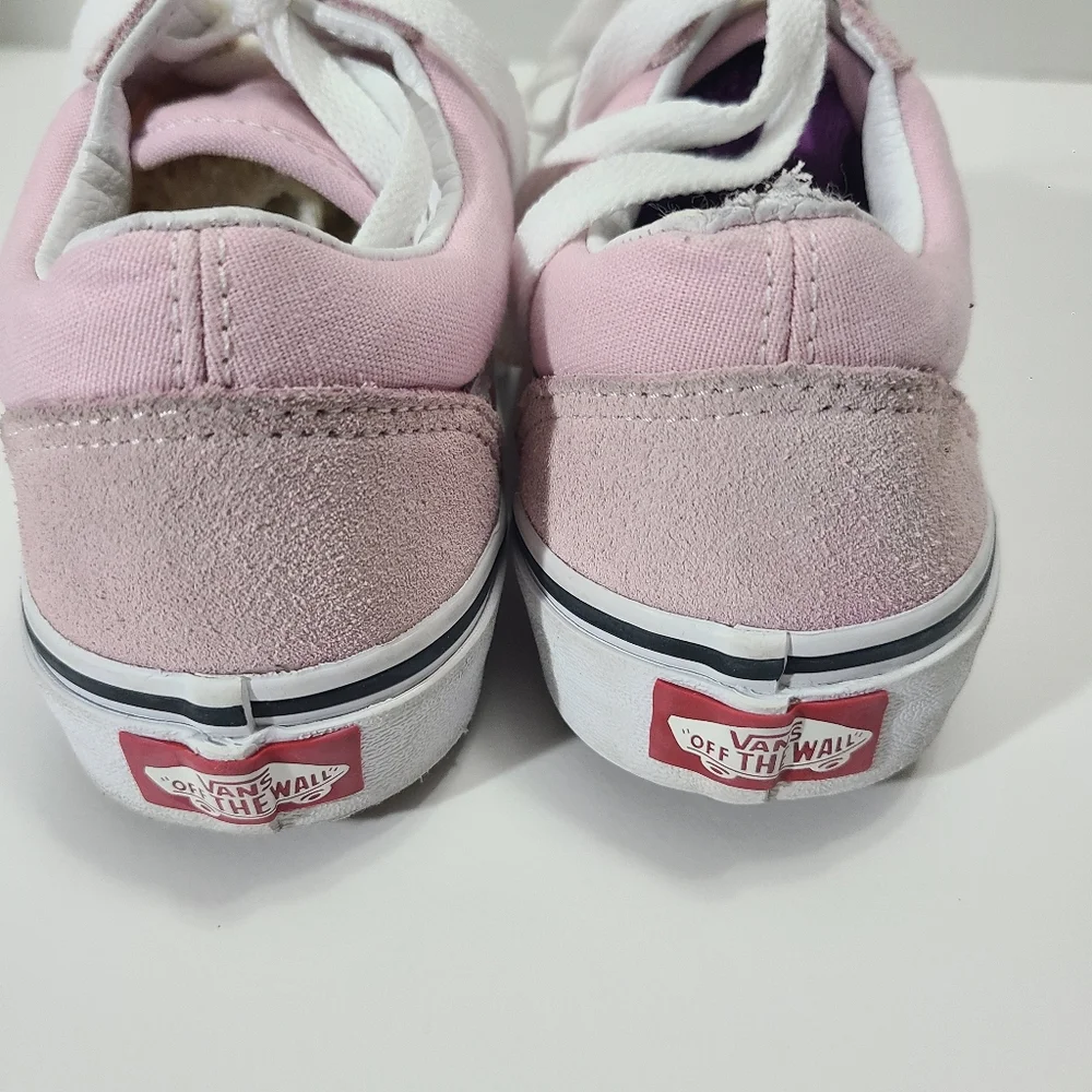 Vans Pink and White LIds Size 2.5 Kids‎
